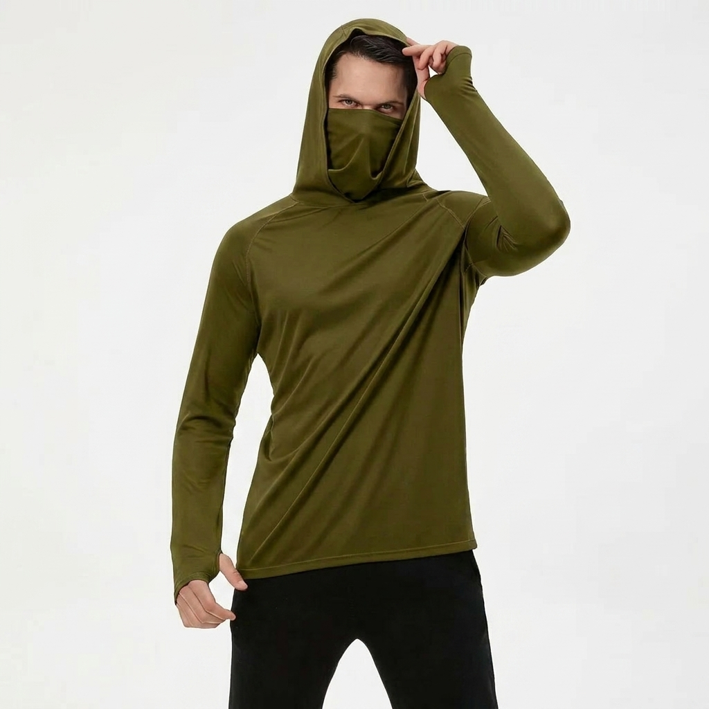 TrailShield™ Men's Hooded Mask Long Sleeve Shirt