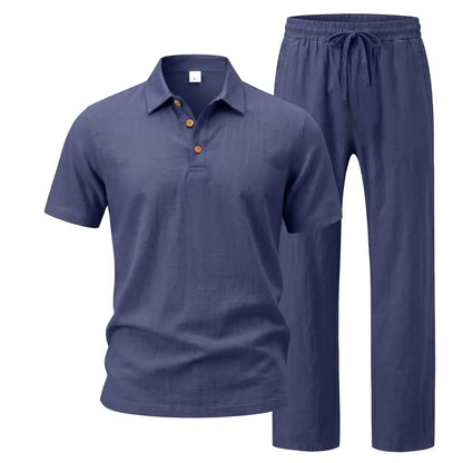Men’s Casual Linen Two-Piece Set
