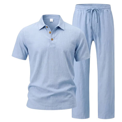 Men’s Casual Linen Two-Piece Set