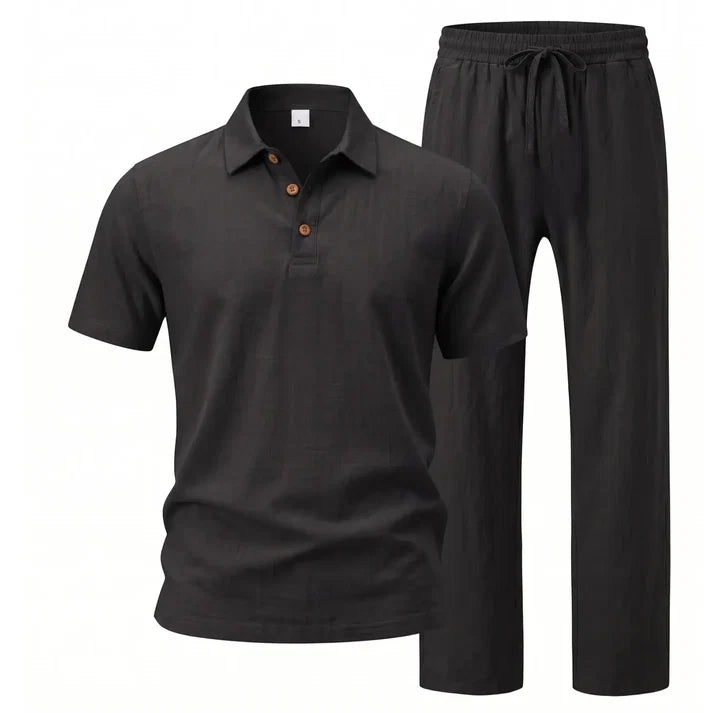 Men’s Casual Linen Two-Piece Set