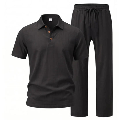 Men’s Casual Linen Two-Piece Set