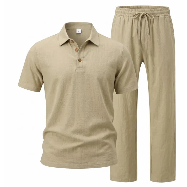 Men’s Casual Linen Two-Piece Set