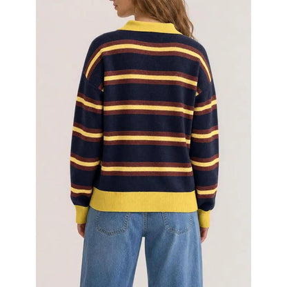 Classic Preppy Striped Women's Sweater