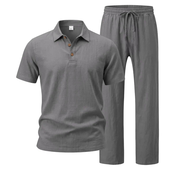 Men’s Casual Linen Two-Piece Set
