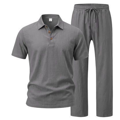 Men’s Casual Linen Two-Piece Set