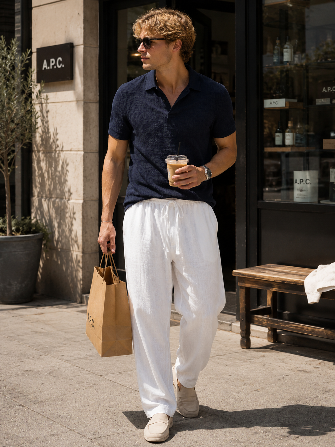 CoastDrift Linen Joggers