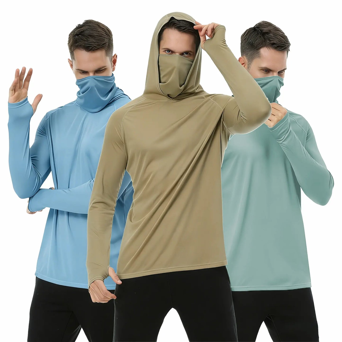 TrailShield™ Men's Hooded Mask Long Sleeve Shirt