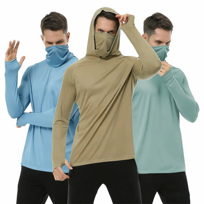 TrailShield™ Men's Hooded Mask Long Sleeve Shirt