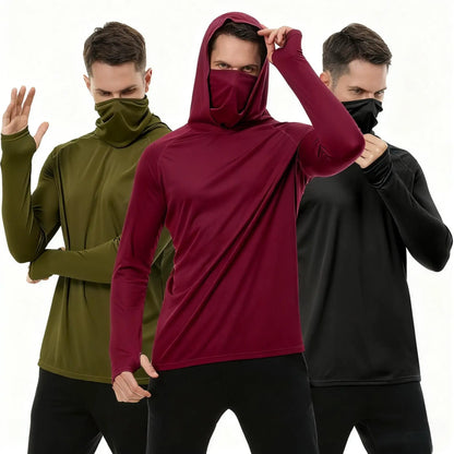 TrailShield™ Men's Hooded Mask Long Sleeve Shirt