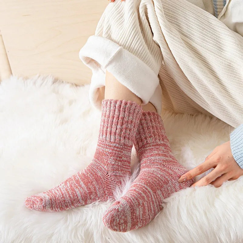 5 Pack - Women’s Warm Cotton Socks (one Size)