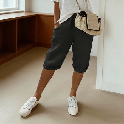 Breathable Linen Bermuda Shorts