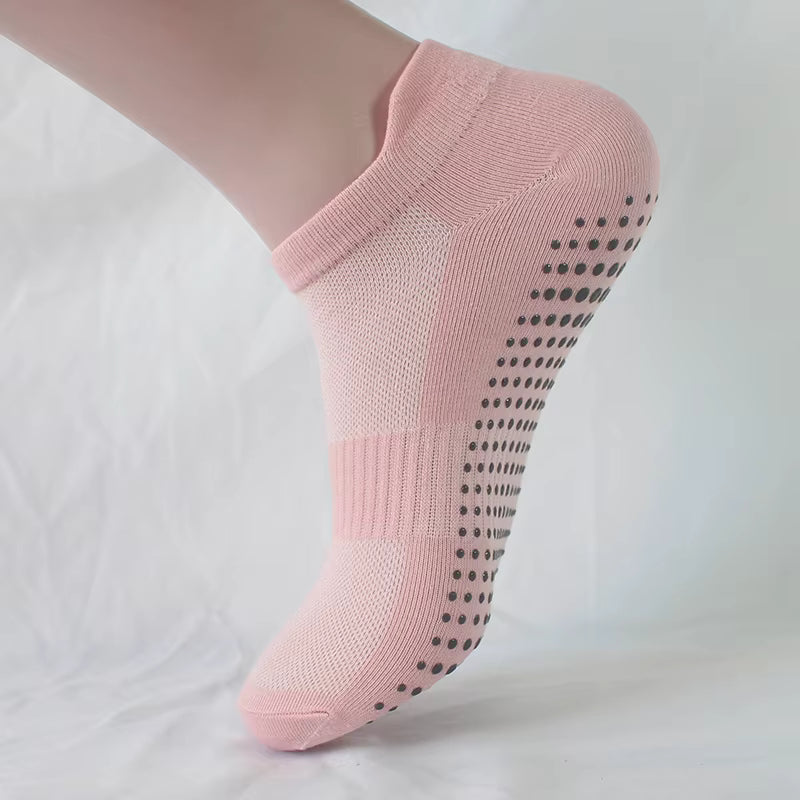 SilkHaven™ No-Slip Invisible Socks – 6 Pcs