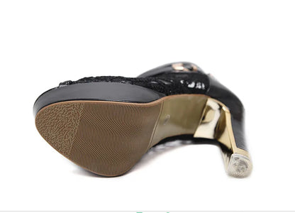 Lustra™ Mesh Platform Heels