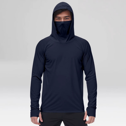 TrailShield™ Men's Hooded Mask Long Sleeve Shirt