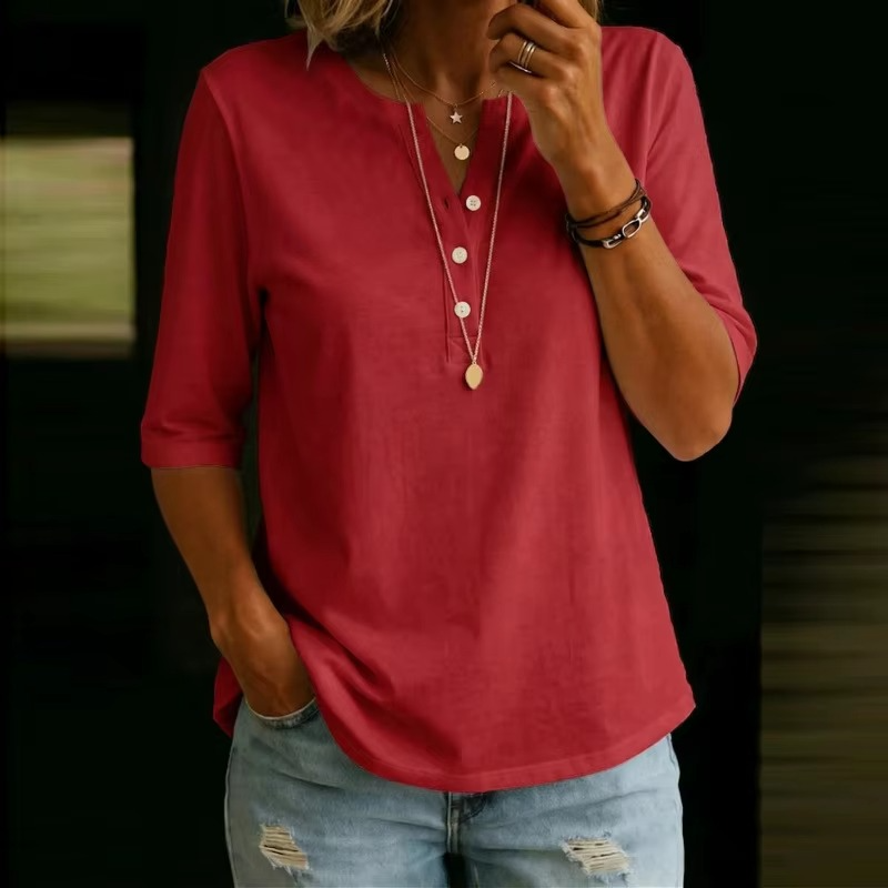 Women's 100% Cotton Classic O-Neck Shirt