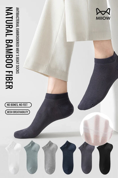 (5 Pairs) Mix Antibacterial Anti Odor Bamboo Socks