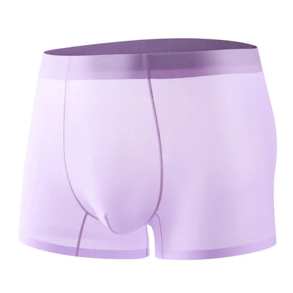 4 PCS - Ultra-Thin Ice Silk Men's Boxer Shorts