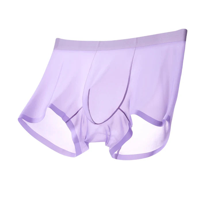 4 PCS - Ultra-Thin Ice Silk Men's Boxer Shorts