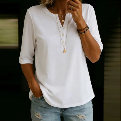 Women's 100% Cotton Classic O-Neck Shirt