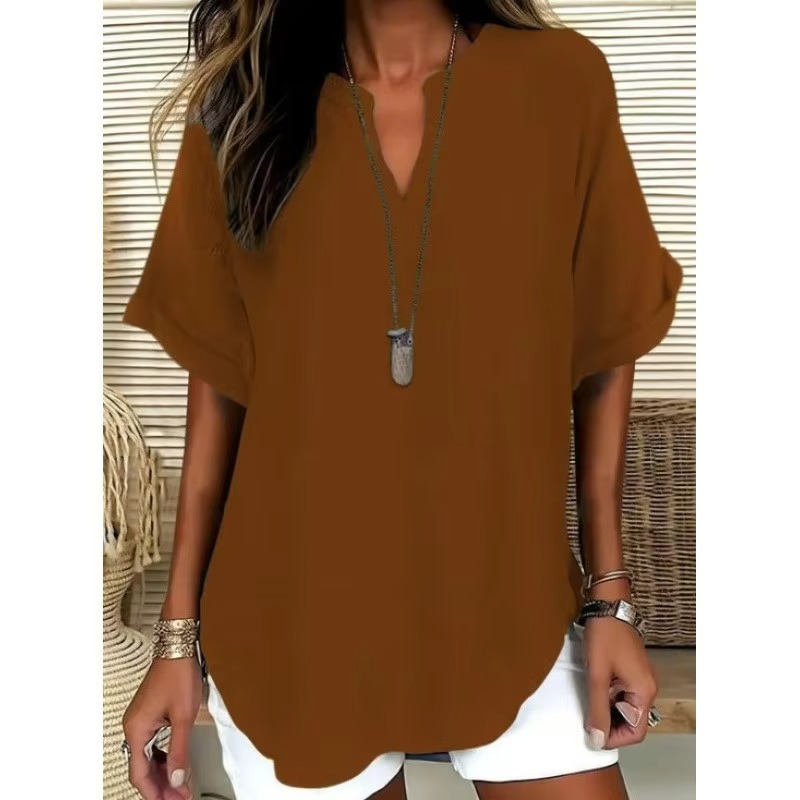 Loose Fit V-Neck Top