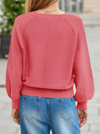 CozyHenley™ Women’s Lantern Sleeve Knit Pullover