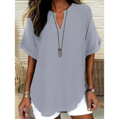 Loose Fit V-Neck Top