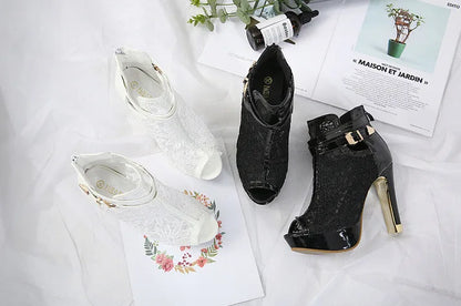 Lustra™ Mesh Platform Heels