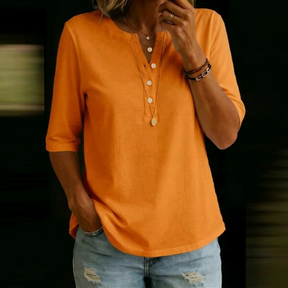 Women's 100% Cotton Classic O-Neck Shirt