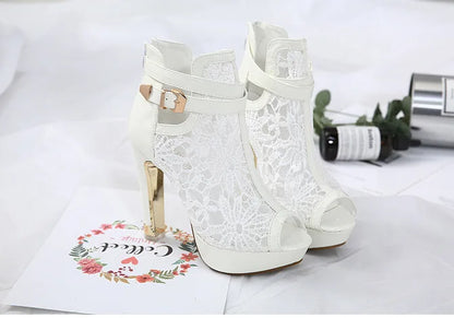 Lustra™ Mesh Platform Heels