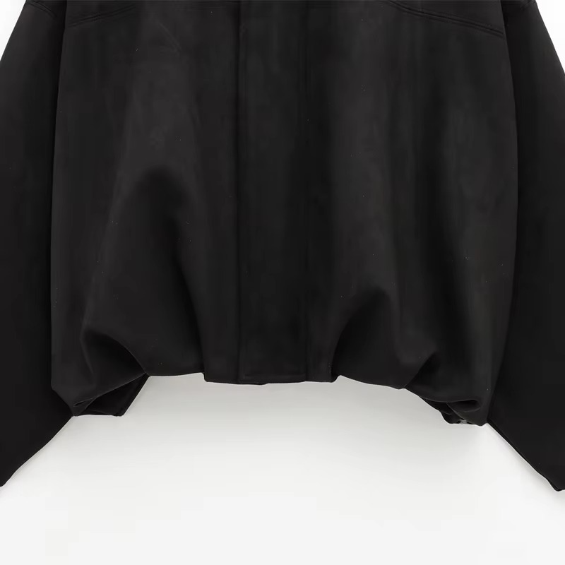 Women's Bomber Jacket Lapel Long Sleeve