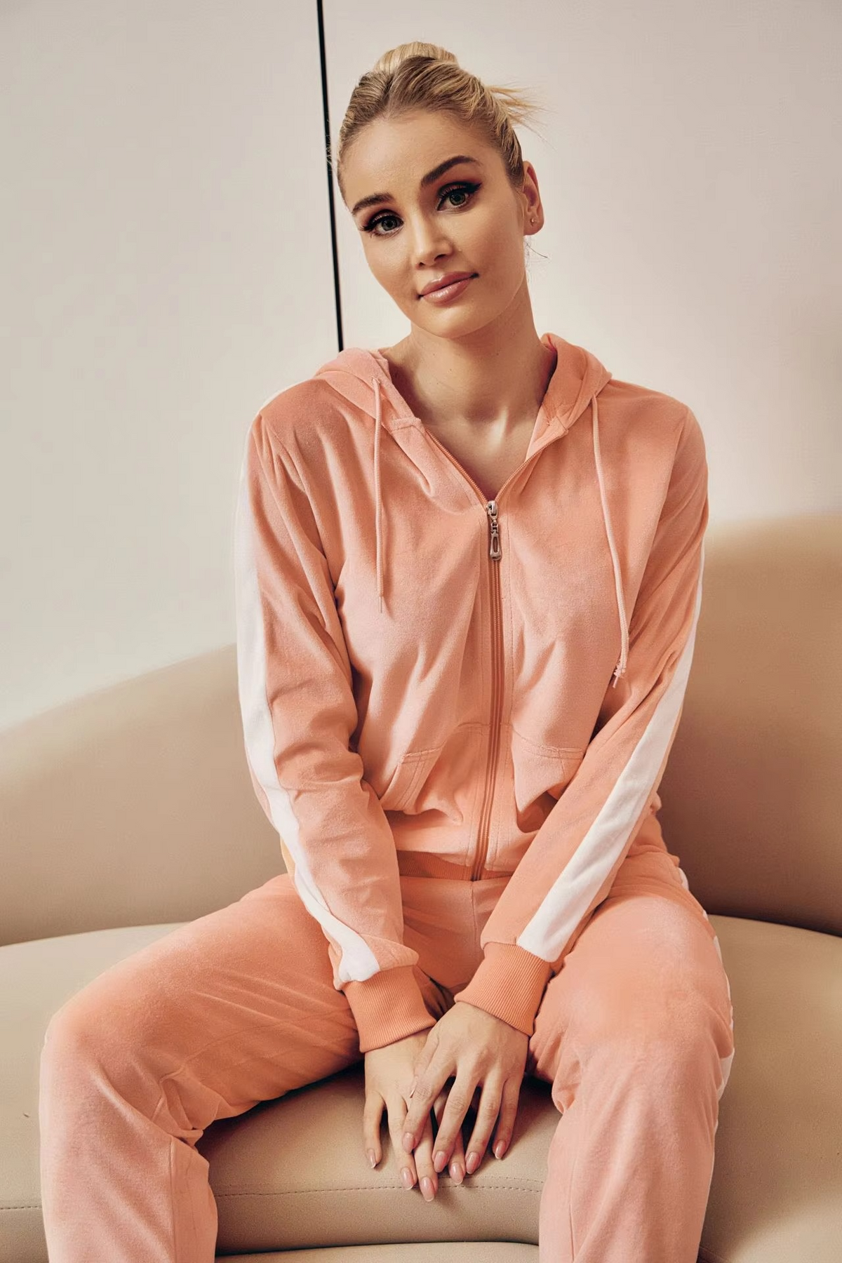 Luxe Velvet Zip-Up Tracksuit Set