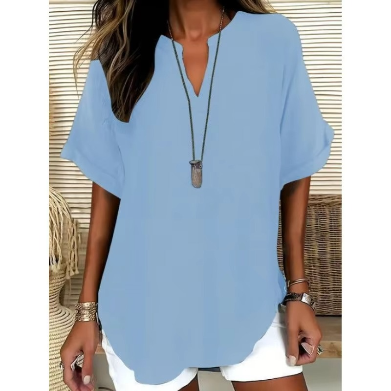 Loose Fit V-Neck Top