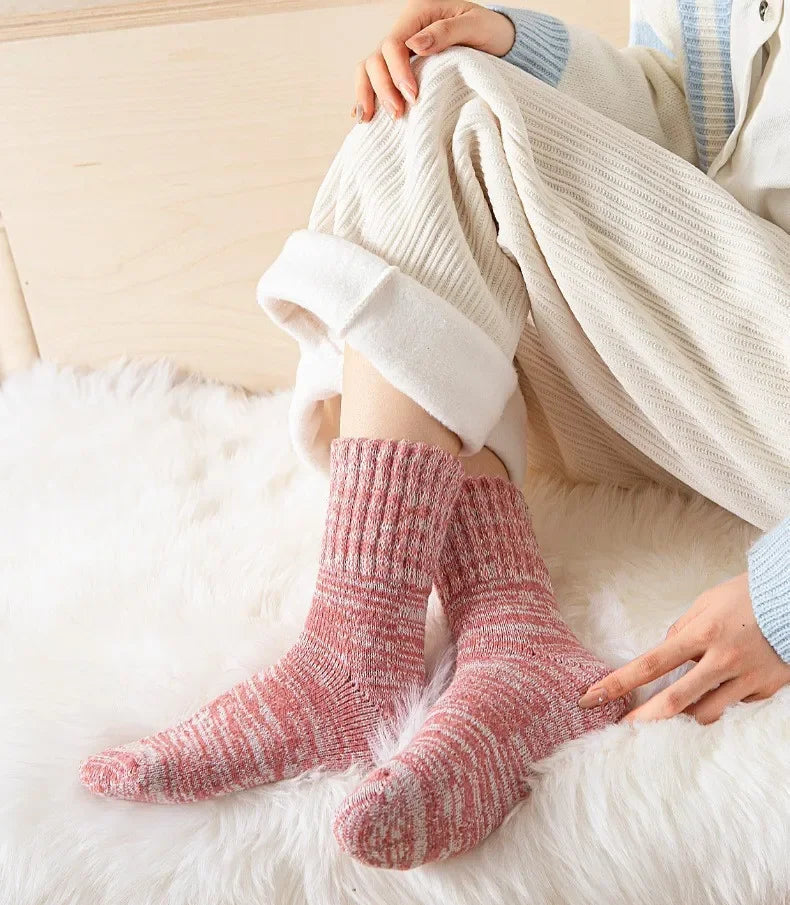 5 Pack - Women’s Warm Cotton Socks (one Size)