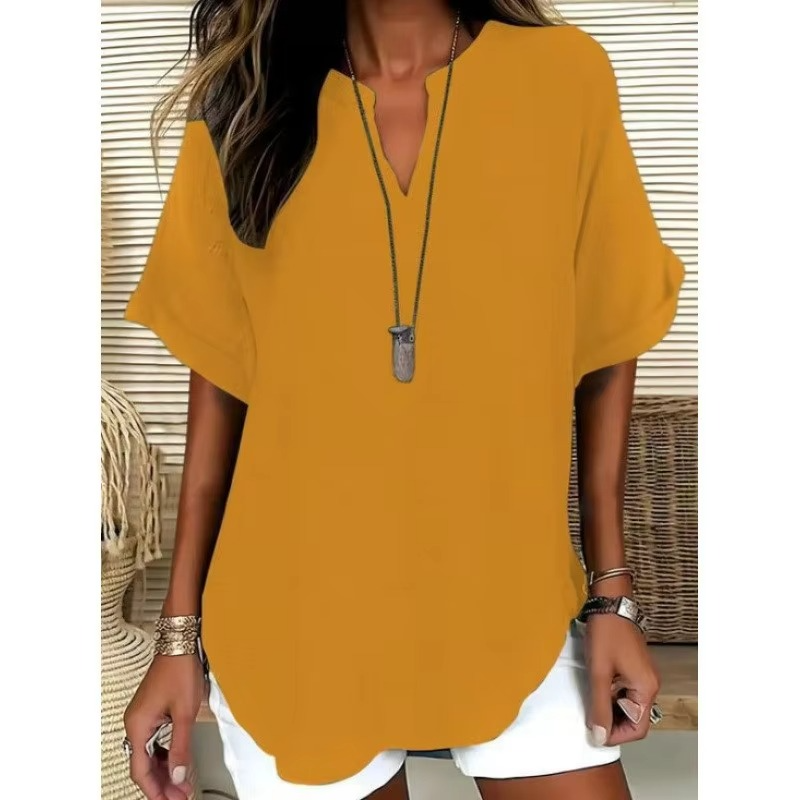 Loose Fit V-Neck Top