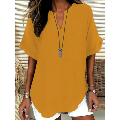 Loose Fit V-Neck Top