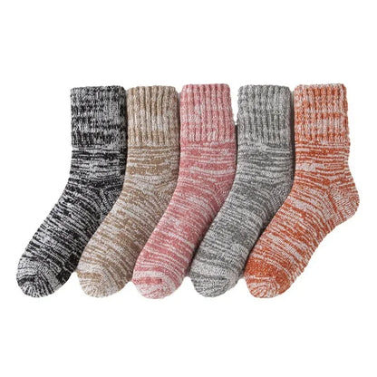 5 Pack - Women’s Warm Cotton Socks (one Size)