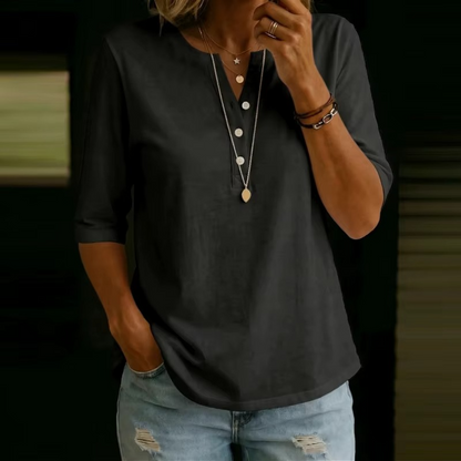 Women's 100% Cotton Classic O-Neck Shirt