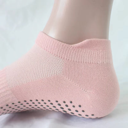 SilkHaven™ No-Slip Invisible Socks – 6 Pcs