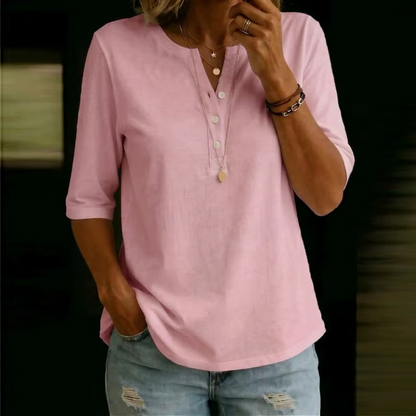 Women's 100% Cotton Classic O-Neck Shirt
