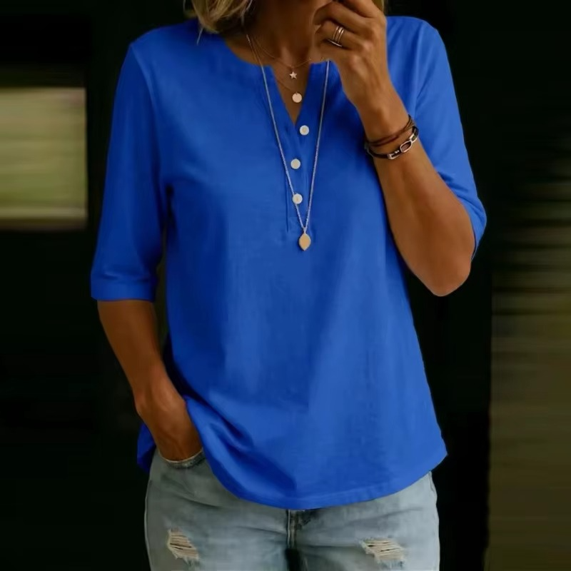 Women's 100% Cotton Classic O-Neck Shirt