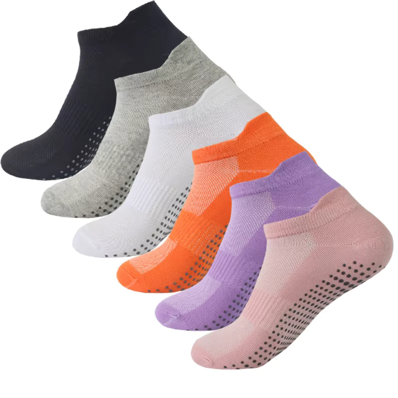 SilkHaven™ No-Slip Invisible Socks – 6 Pcs