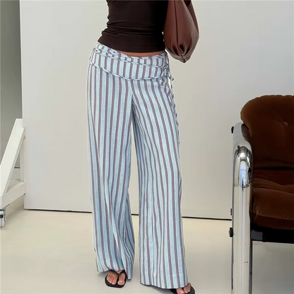 Loose Fit Wide Leg Linen Pants