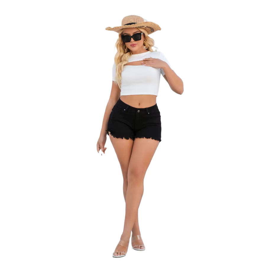Sunset Edge Denim Shorts