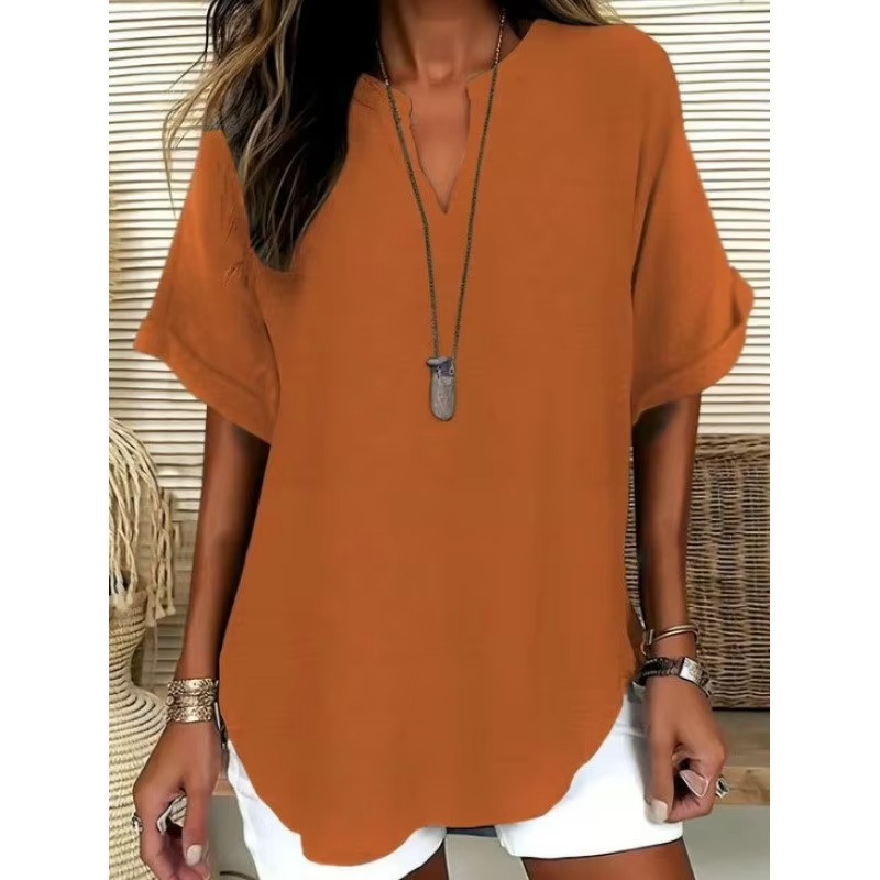 Loose Fit V-Neck Top