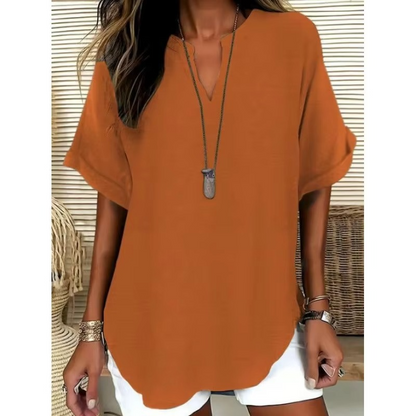 Loose Fit V-Neck Top