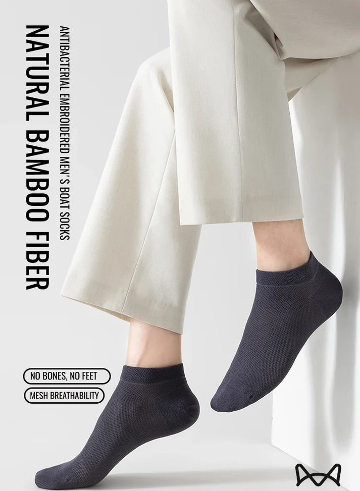(5 Pairs) Mix Antibacterial Anti Odor Bamboo Socks
