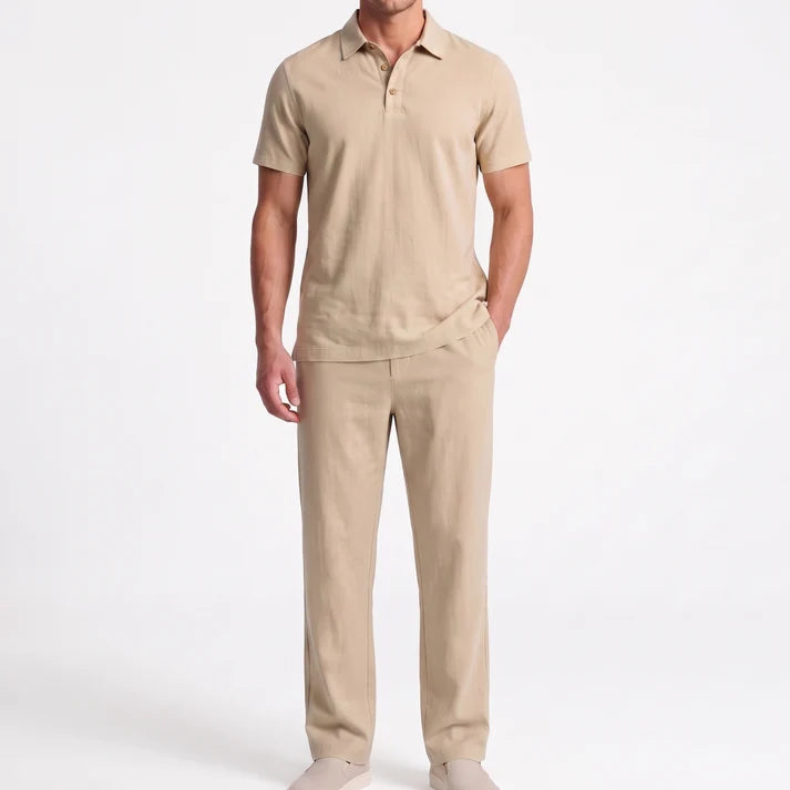 Men’s Casual Linen Two-Piece Set