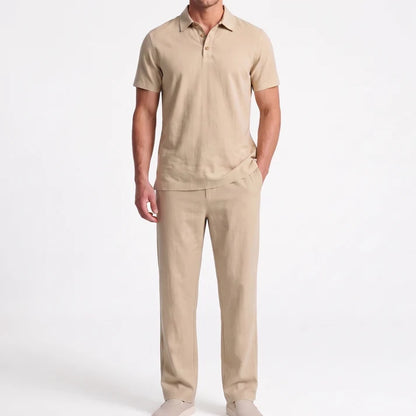 Men’s Casual Linen Two-Piece Set