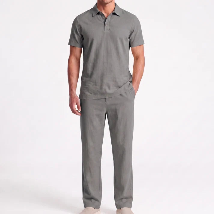 Men’s Casual Linen Two-Piece Set