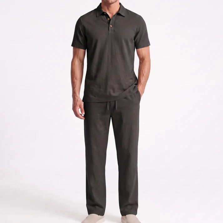 Men’s Casual Linen Two-Piece Set